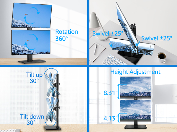 Vertical Dual Monitor Stand