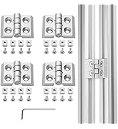 JiGiU 4PCS Zinc Alloy Hinge M4 2020 Aluminum Extrusion Hinges for 2020 6mm Aluminum Profile Foldi...