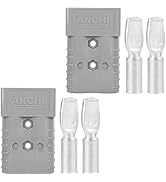 350A Forklift Battery Connector 2/0 AWG Gray 350A 600V Plug, Jumper Cable Plug Connect/Disconnect...