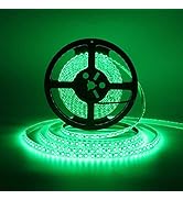 600 LEDs Light Strip Waterproof, SUPERNIGHT 16.4FT Green LED Rope Lighting Flexible Tape Decorate...