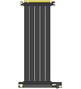 GLOTRENDS PCIe 4.0 X16 GPU Riser Cable Length 300mm, Female 90 Degree Angle, Compatible with Gen ...