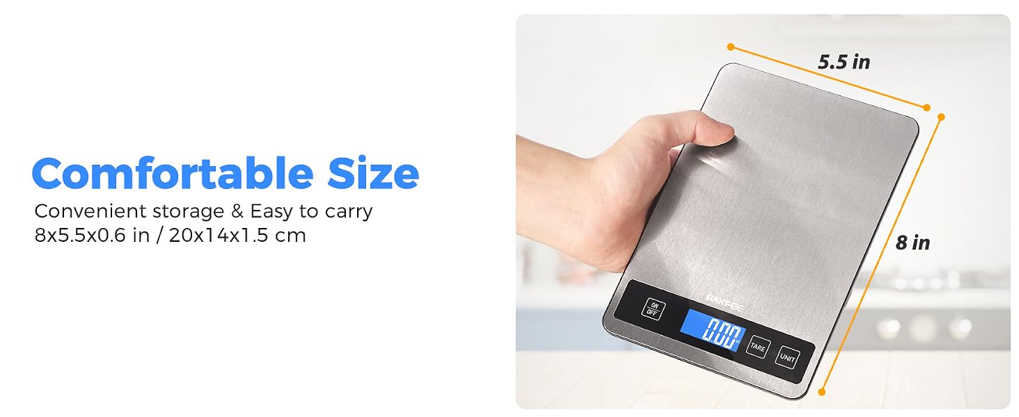 BAKFEE Food Scale, Rechargeable Kitchen Scale