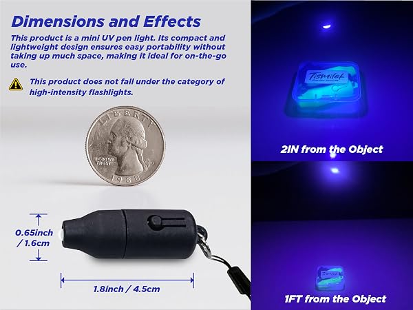Mini UV LED Flashlight with Lanyard