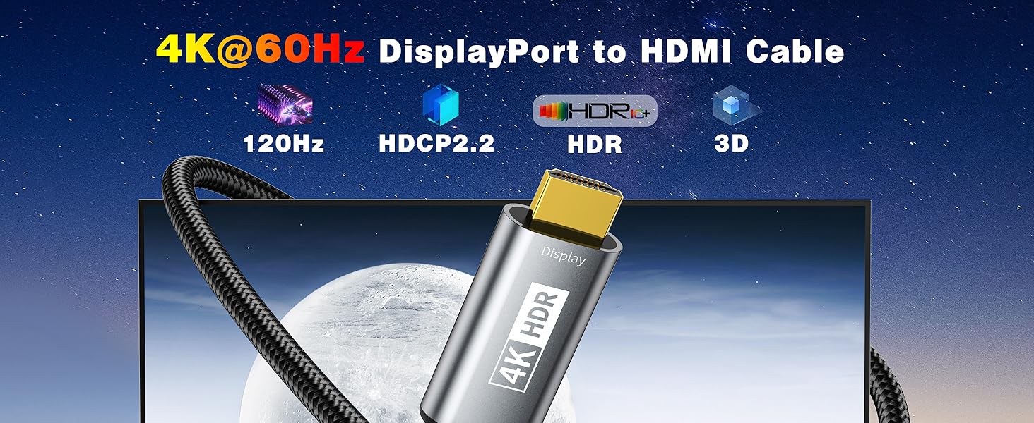 displayport to hdmi cable 4k60Hz