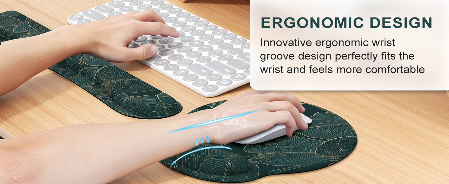 Ergonomic mouse Pad with wrist support