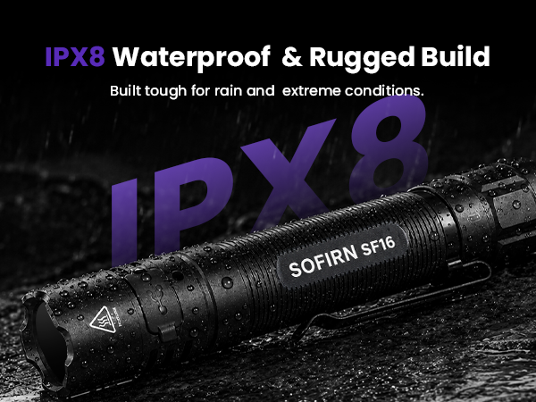 IPX8 waterproof
