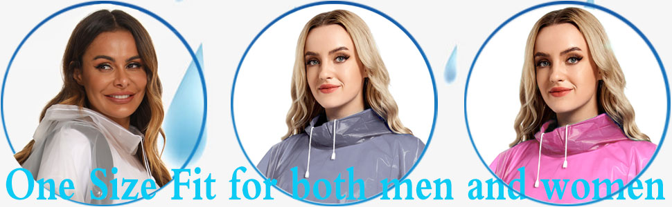 2PCS Rain Ponchos for Adults Reusable 