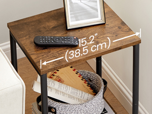 Side Table, Small End Table, Nightstand for Living Room, Bedroom, Office, Bathroom