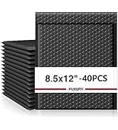 Fuxury 40 Pack Black Bubble Mailers 8.5x12