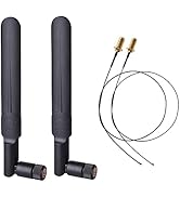 2 x 6dBi 2.4GHz 5GHz Dual Band WiFi RP-SMA Male Antenna+2 x 35CM RP-SMA IPEX MHF4 Pigtail Cable f...