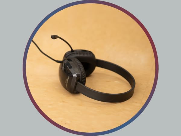 A Cyber Acoustics headset being drug on the floor 