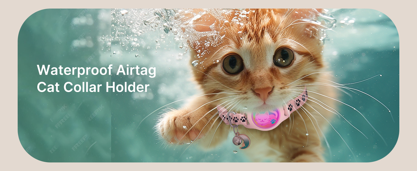 Waterproof Airtag Cat Collar Holder