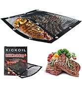 BBQ Mesh Grill Bag for Outdoor Grill 10.6" x 8.6 Inch Reusable Non-Stick Grilling Bags for Charco...