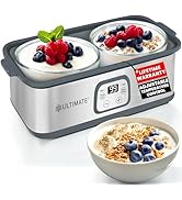 Ultimate Probiotic Yogurt Maker with Adjustable Time &amp; Temp Control - Make Trillions of Live Prob...
