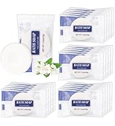 SLequipo Bulk Bar Soap Round, 200 pcs Mini Soap Bars Bulk Individually Wrapped, 0.5 oz Travel Soa...