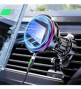 for MagSafe Car Mount Charger, TEC &amp; Fan Dual Cooling Magnetic Wireless Car Charger, Strong Magne...