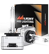 Nilight D3S HID Headlight Bulbs, Super Bright D3S HID Bulb 6000K Diamond White High Low Beam HID ...