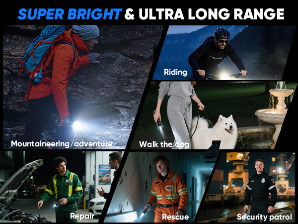 Flashlights High Lumens Rechargeable