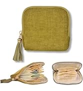Vintage women's coin wallet jewelry storage bag, metal zipper multi-layer travel storage box, ear...