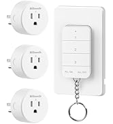 Remote Control Outlet, WILAWELS Wireless Light Switch with Magnetic Base, On Off Remote Outlet Sw...