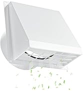 Hon&amp;Guan Dryer Vent Cover Outside with Removable Mesh, 6 Inch Wall Mount Extractor Vent with Rubb...