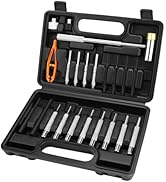 HORUSDY 22-Piece Durable Punch and Hammer Set, Steel Roll Pin Punch Set, Punch Tool Kit with Repl...