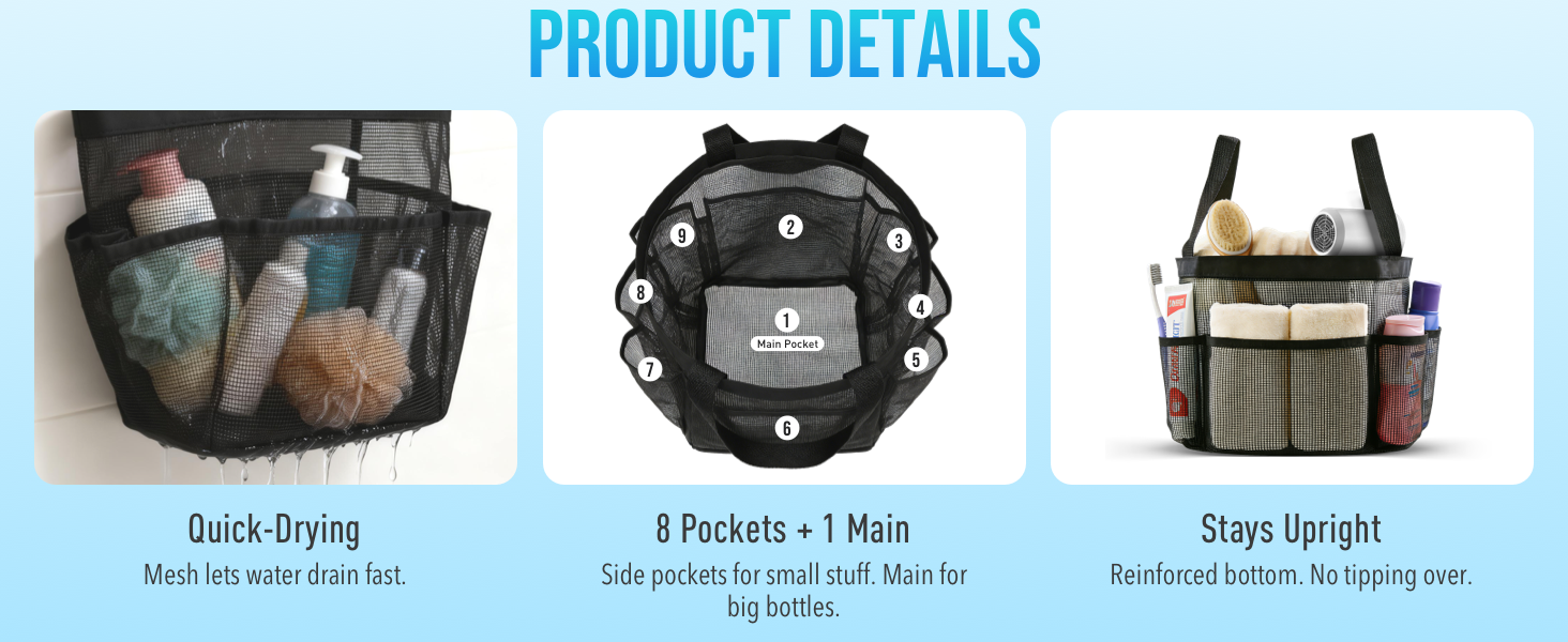 mesh shower caddy