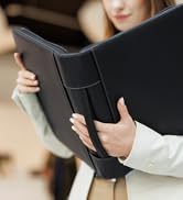 STYLIO Zipper Portfolio Binder | Padfolio 3 Ring Binder with Carrying Handle | Clipboard Folio, P...