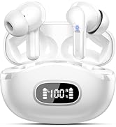Wireless Earbuds, Bluetooth Headphones 5.4 HiFi Stereo, Ear Buds with 4 ENC Noise Cancelling Mics...