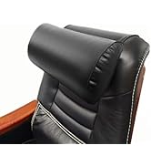 Adjustable Leather Recliner Headrest Pillow with Self-Stabilizing Weighted Base