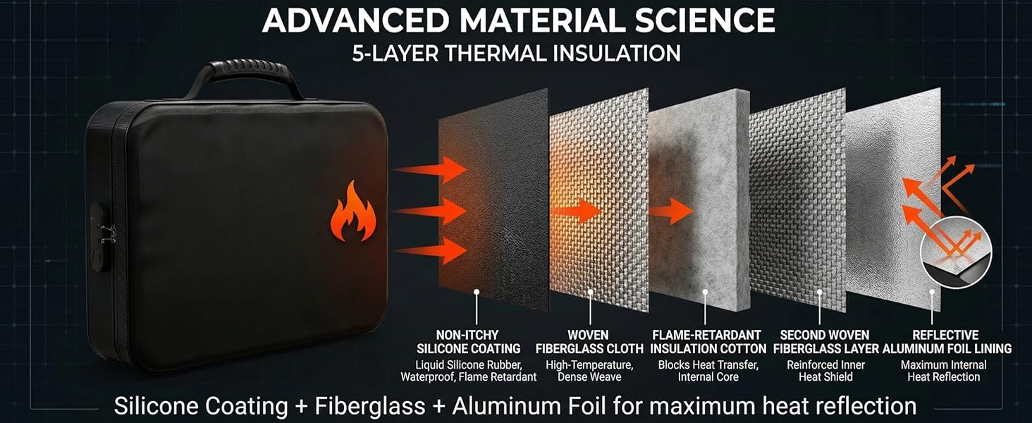 combination lock document organizer with water resistant zipper