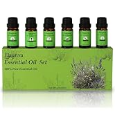Elaunva Essential Oils Set,100% Pure Natural,6 Scents(Lavender/Vanilla/Rosemary/Lemongrass/Pepper...