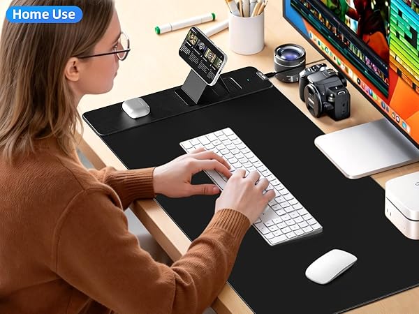 Wireless Charging Mouse Pad with Magnetic Phone Stand