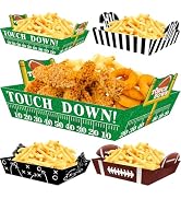 CMUSKO Football Party Supplies, 48Pcs Football Food Trays football Paper Snack Tray Disposable Se...