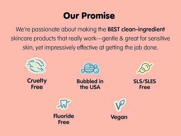 Our promise to make the BEST clean-ingredient skincare products that really work.