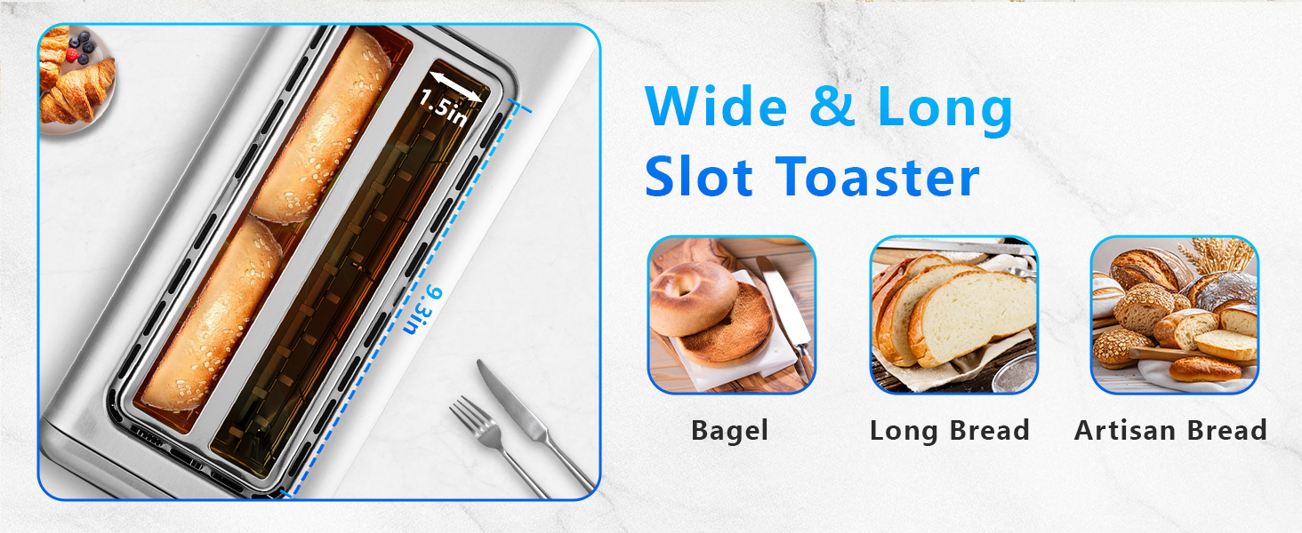 4 slot toaster for bagels and toast