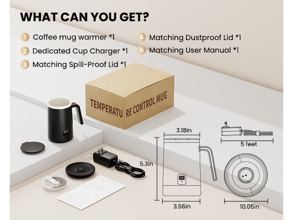 self heating mug