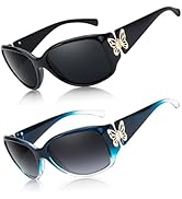 Myiaur Polarized Sunglasses for Women, Trendy Retro Shades with UV400 Protection Butterfly Decors...