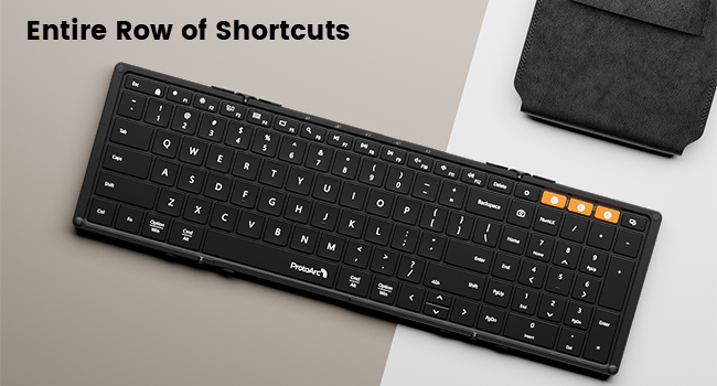 foldable backlit full keyboard black XK01 PLUS