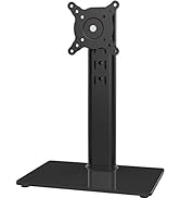 Single LCD Computer Monitor Free-Standing Desk Stand Riser for 13 inch to 32 inch Screen with Swi...