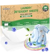 HOMERHYME Laundry Detergent Sheets - Fresh Linen 120 Loads Laundry Sheets Detergent, Bulk Travel ...