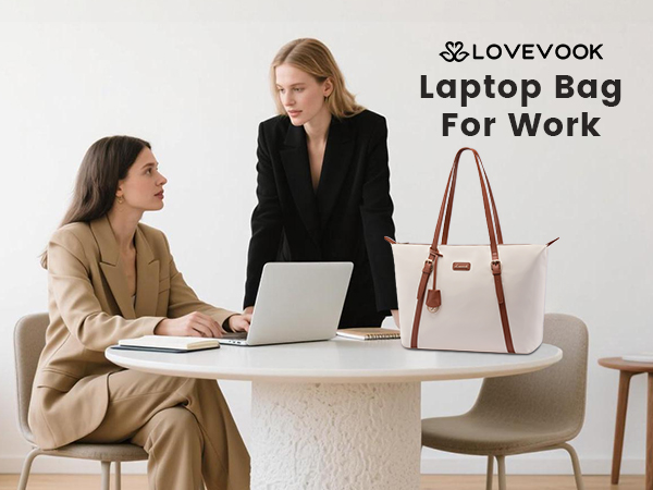 LOVEVOOK Laptop Tote Bag for Women Work 15.6 Inch Large Computer Purse Tote Bags for Teacher Nurse