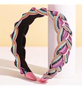 Latious Braided Wide Headbands Braid Fabric hairbands Criss Cross Hair Accessories for Women and ...