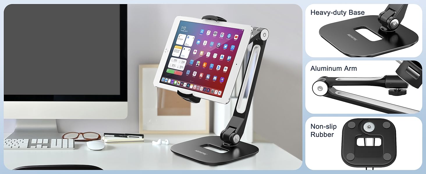 Long Arm Aluminum Tablet Stand