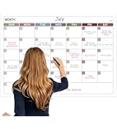 Dry Erase Calendar for Wall - Undated 1 Month Big Wall Calendar, 40" x 28", Erasable &amp; Reusable L...