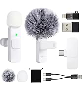 USB C Wireless Lavalier Microphone for Android Phone Tablet iphone ipad PC Mini Lapel Mic Content...