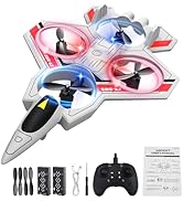 RGIMF RC Planes with Light, Remote Control Airplanes, RC Airplane Fighter Jet, 360° Flip, Stunt R...