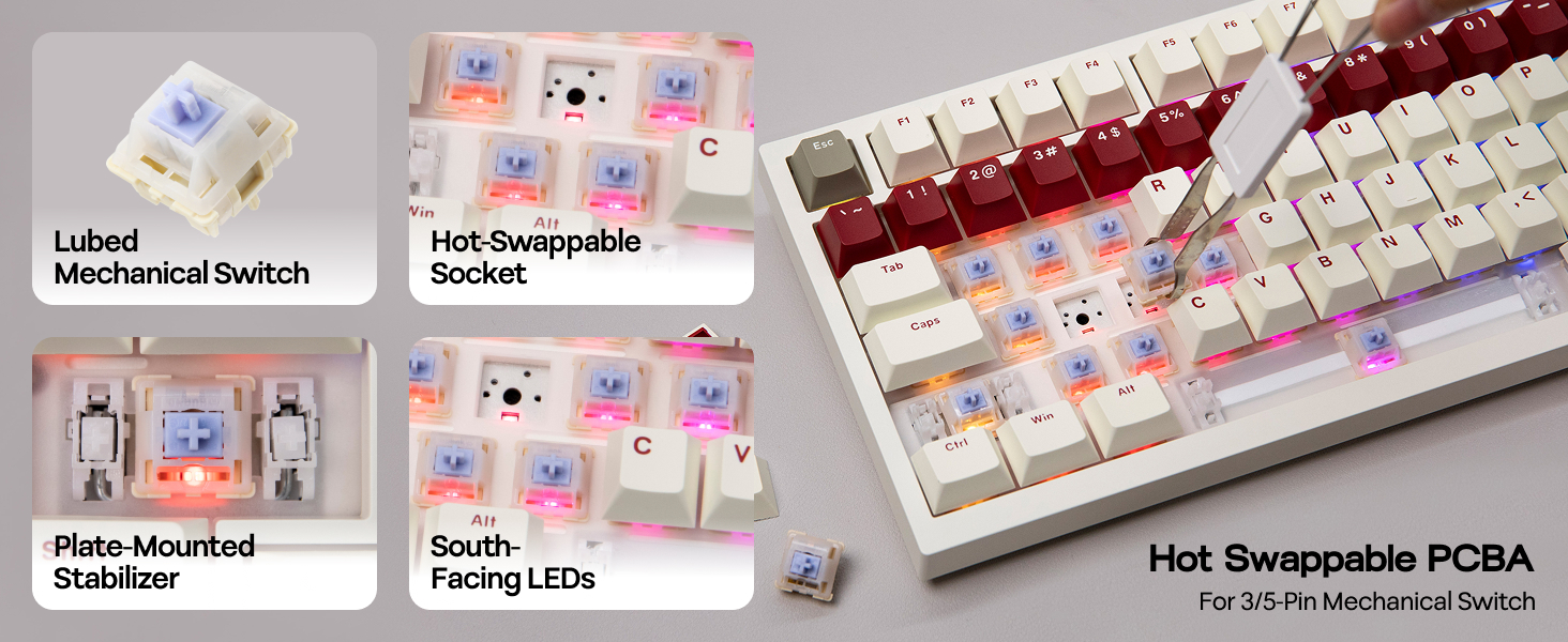 AK820 PRO Wireless Mechanical Gaming Keyboard with Screen