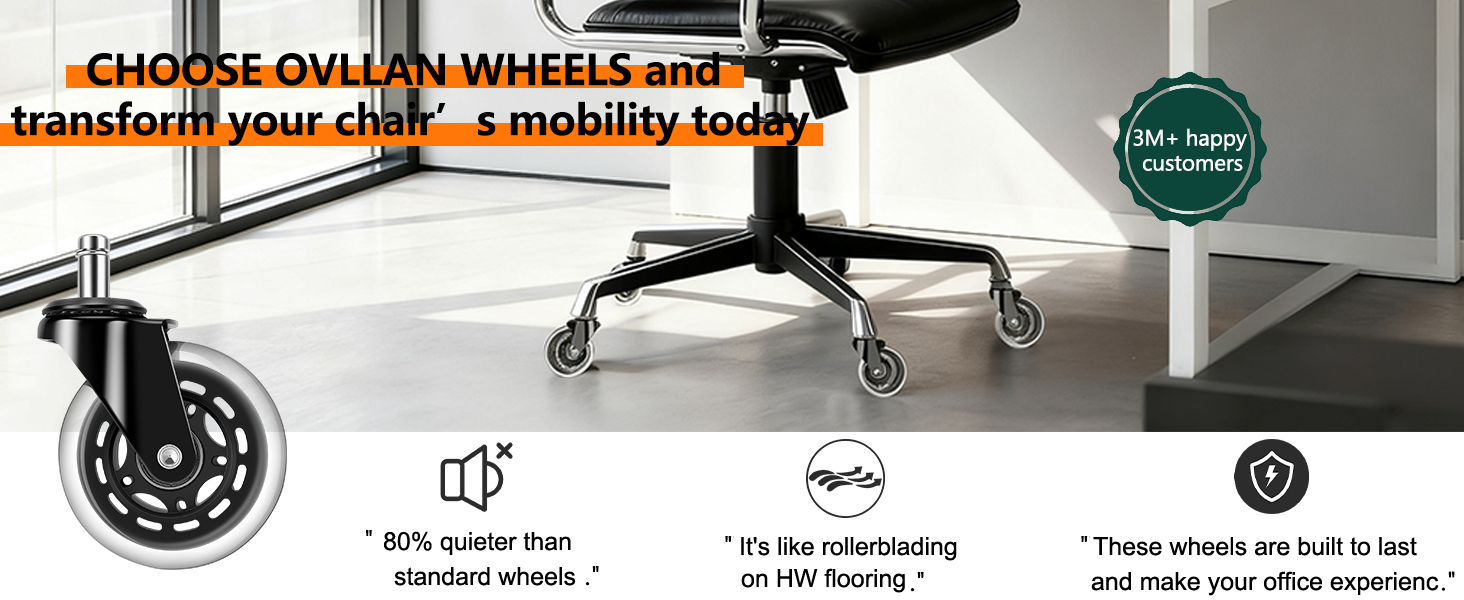 ovllan office chair wheels