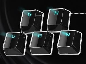 Black keycaps PBT keycaps, Shine Through Keycaps 60 75 100 Percent Cherry Profile